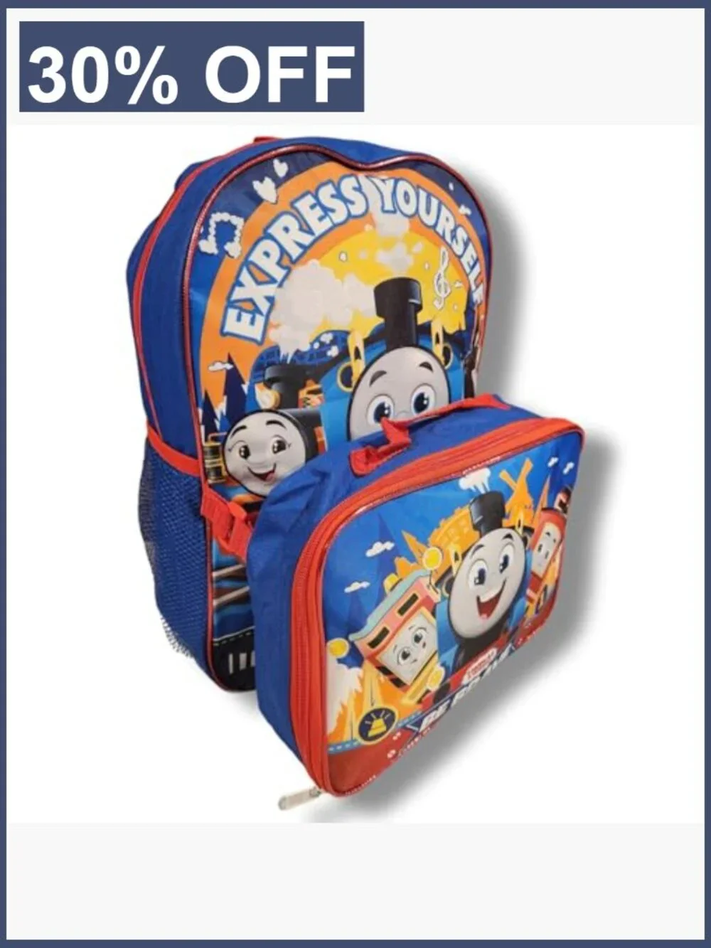Thomas & Friends 16 Inch Kids Backpack with Detachable Lunch Box
